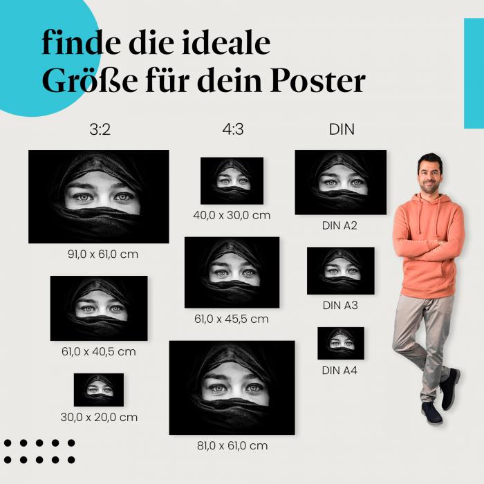 Frau mit Hidschab Poster: Portrait - jetzt Poster bestellen!